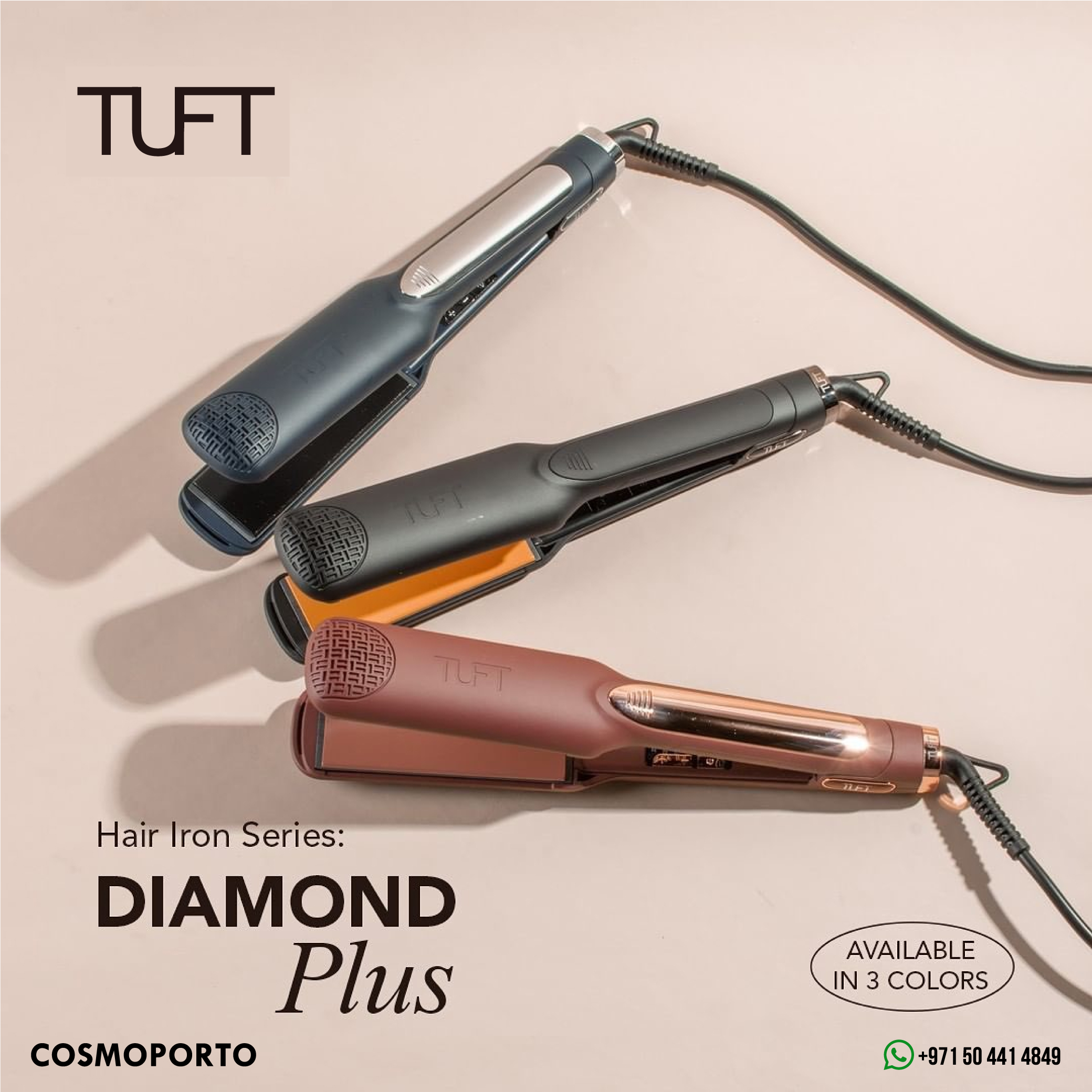  tuft hair styles and dryers, tuft international hair styling tools, available in cosmetica